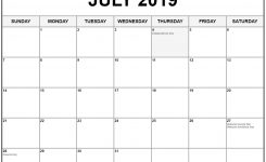 July 2019 Calendar With Holidays Printable Calendar
