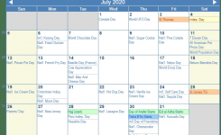 July 2020 Calendar With Holidays United States