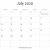 July Calendar 2020 Download