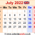July 2022 Calendar UK