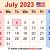 July 2023 Calendar USA