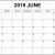 Free June 2019 Calendar Template With Space For Notes