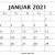 Kalender 2021 Januar
