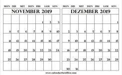 Kalender Von November Dezember 2019 | Januar 2020 Zum