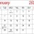 January 2020 Calendar Usa