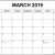 March 2019 Calendar Usa