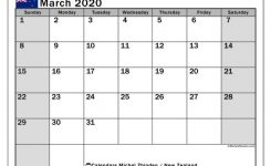 March 2020 Calendar, New Zealand – Michel Zbinden En