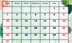 March 2024 Calendar Monday