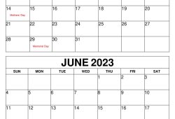 May June 2023 Calendar