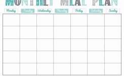 Meal Plan Calendar Printable 8 Best Of Meal Planning Template