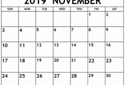 Print September October November 2019 Calendar