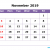 November 2019 Calendar With Week Numbers Printable Monday