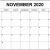 November 2020 Printable Calendar Templates