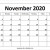 November Calendar For 2020