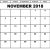 Blank November Calendar Printable