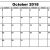 October 2018 Calendar Document