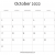October 2022 Calendar Fillable