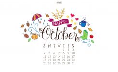 October Calendar Print Desktop Wallpaper Dawn Nicole Designs
