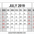 Png Calendar 2019 July And August