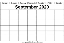 Calendar September 2020 Template