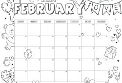 Print Free February Calendar 2024
