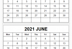 Print Free May June Calendar 2021