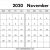 Printable Calendar September October November 2020