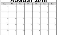 Printable August 2018 Calendar Templates 123calendars