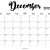 Printable Blank Calendar December 2021