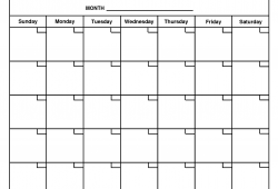 Blank Monthly Planner Template