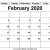 Print February 2020 Calendar