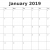 January 2019 Calendar Word Template