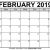 Calendar For February 2019