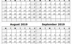 Printable June September 2019 Calendar White Calendar