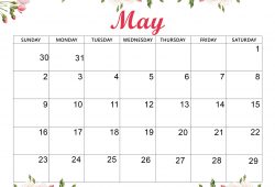 Printable May 2021 Calendar Template
