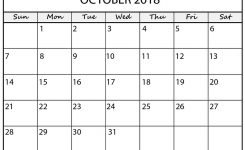 Printable October 2018 Calendar Free Printable Calendar Templates