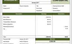 Salary Slip Excel Templates