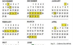 School Calendar 2020-21