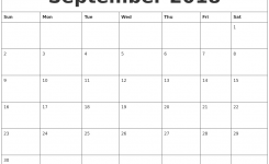 September 2018 Large Printable Calendar