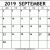 Aug Sep 2019 Printable Calendar