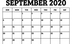 September 2020 Calendar Printable – Calendar Options