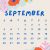 September 2021 Calendar Cute