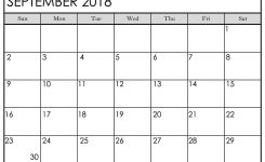 September Calendar 2018 Printable Notes And To Do List Printable