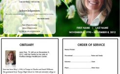 The Funeral Memorial Program Blog Printable Funeral Obituary