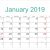 2019 January Calendar With Tithi