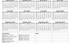 Yearly Calendar 2019 Free Download And Print