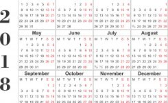 Yearly Calendar Month 2018 Year Printable Calendar